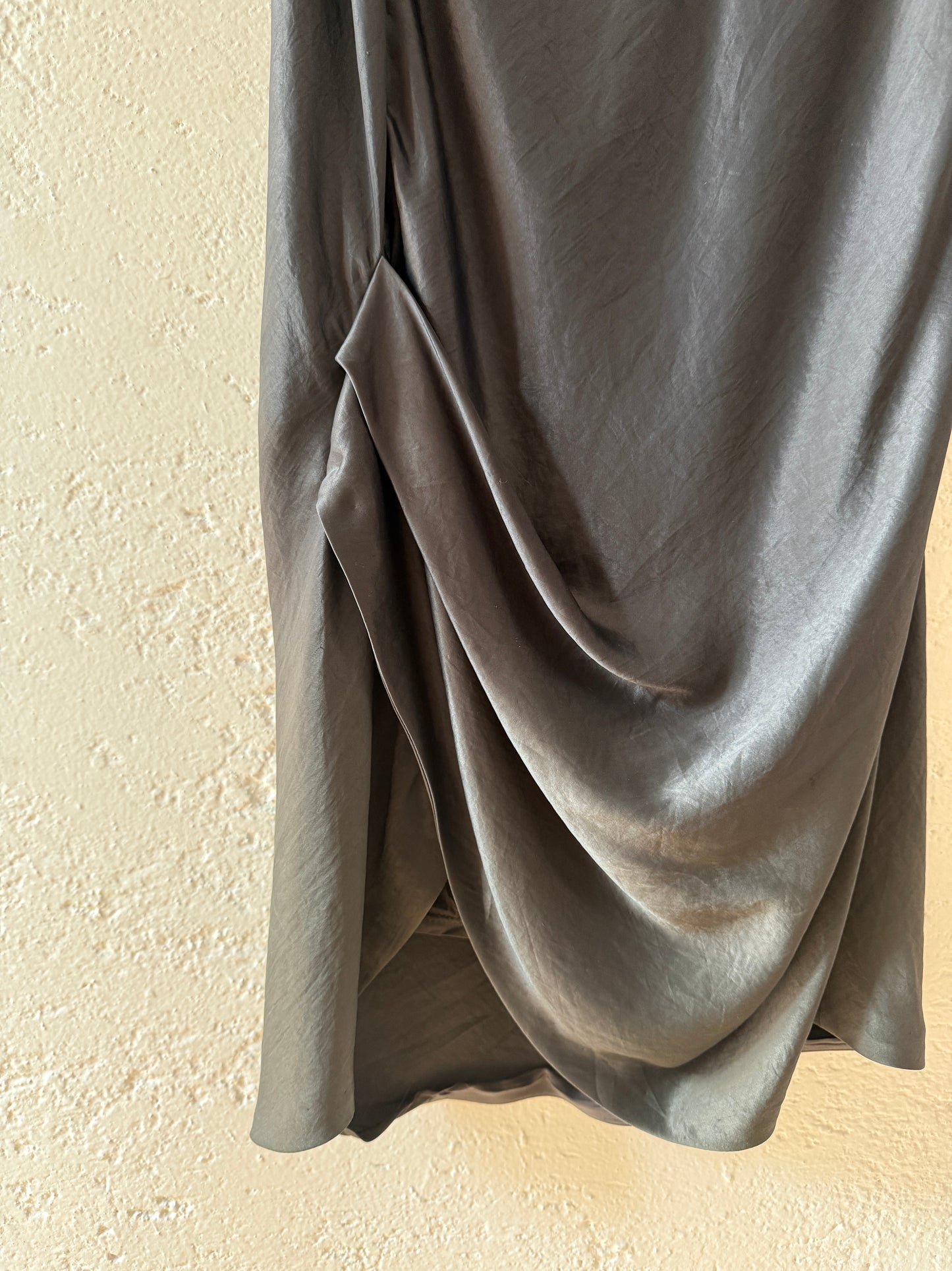 vestido helmut lang de seda