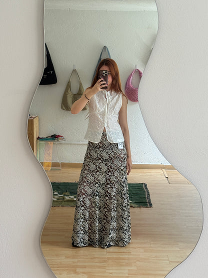 Floral Mesh Skirt