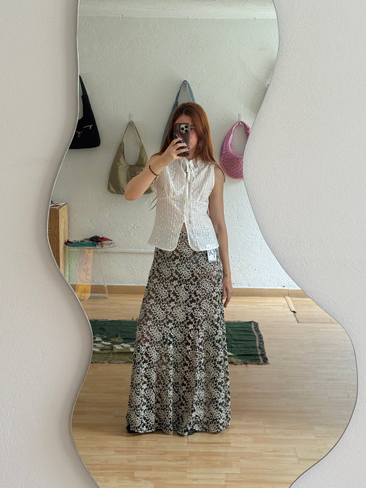 Floral Mesh Skirt